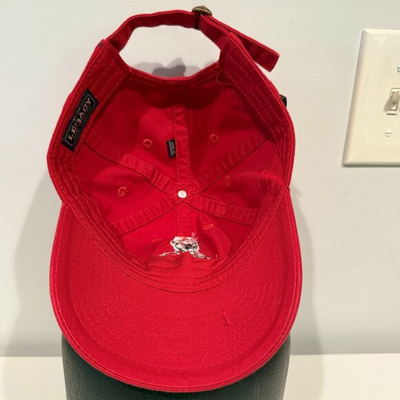 North Carolina NC State Wolfpack Legacy Strapback Adjustable Hat Cap Red - Picture 5 of 7